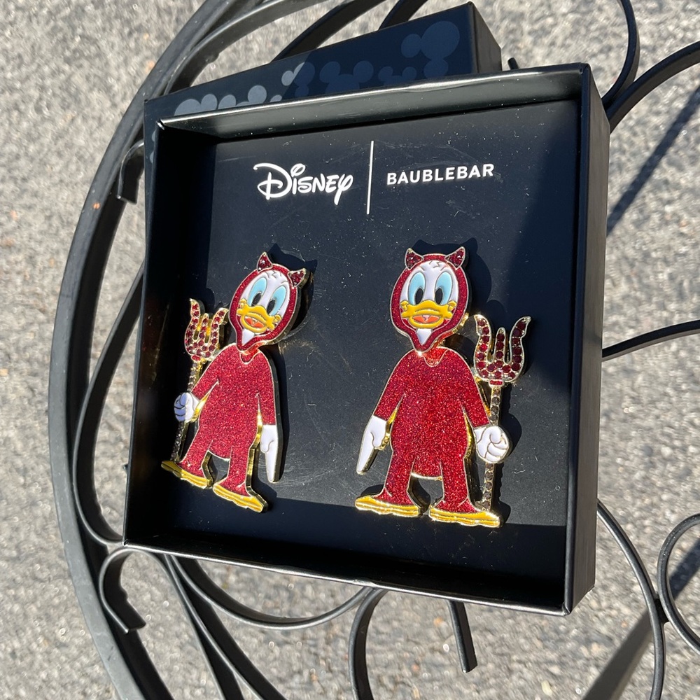 Disney BaubleBar Devil Donald Duck Earrings
